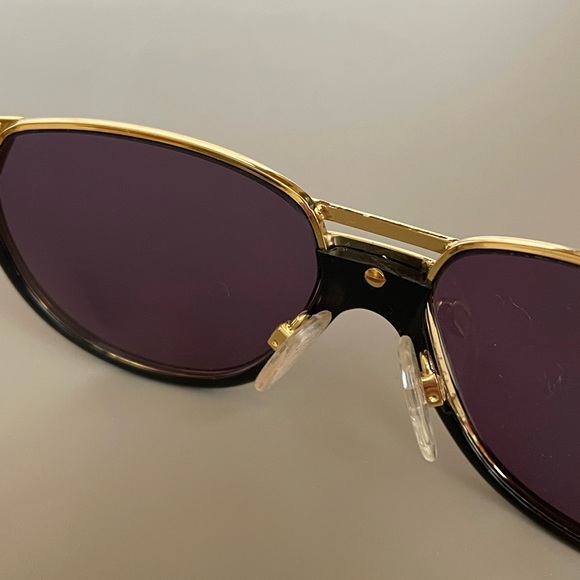 Vintage West Germany Brendel Sunglasses Black Gold Model 8507 - Picture 5 of 10